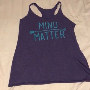 Mind over matter. Women’s workout athletic tank